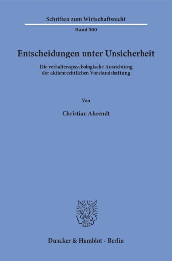 Cover: Entscheidungen unter Unsicherheit