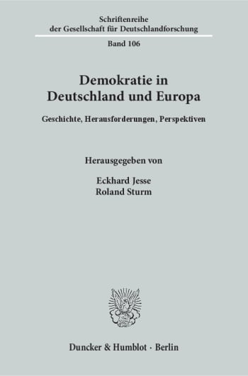 Cover: Demokratie in Deutschland und Europa