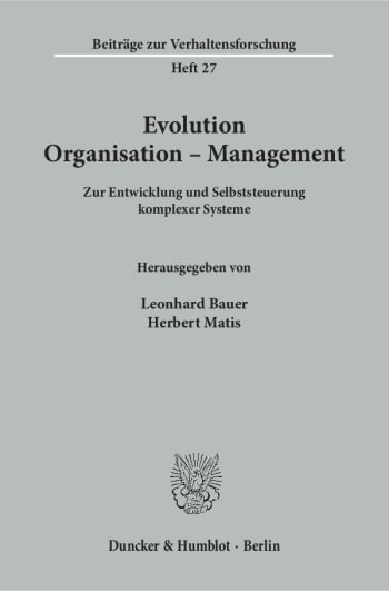 Cover: Evolution - Organisation - Management