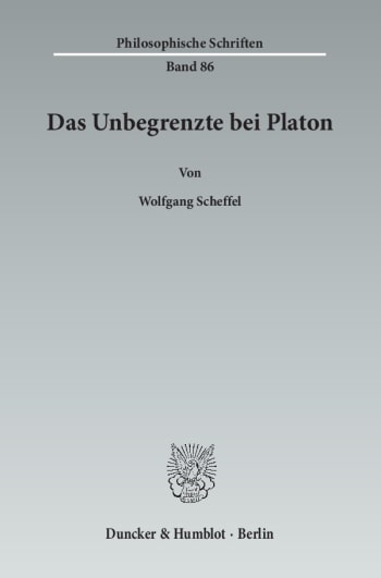 Cover: Das Unbegrenzte bei Platon