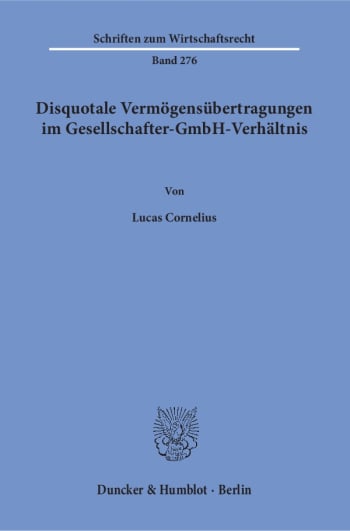 Cover: Disquotale Vermögensübertragungen im Gesellschafter-GmbH-Verhältnis