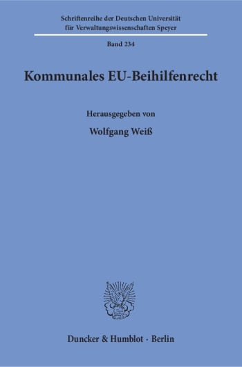 Cover: Kommunales EU-Beihilfenrecht