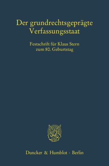 Cover: Der grundrechtsgeprägte Verfassungsstaat