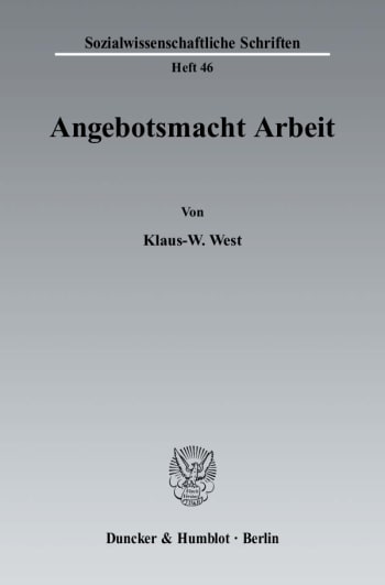 Cover: Angebotsmacht Arbeit