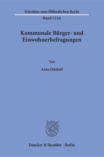 Cover: Kommunale Bürger- und Einwohnerbefragungen