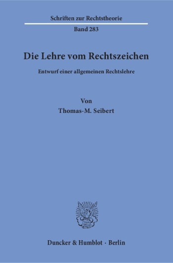 Cover: Die Lehre vom Rechtszeichen