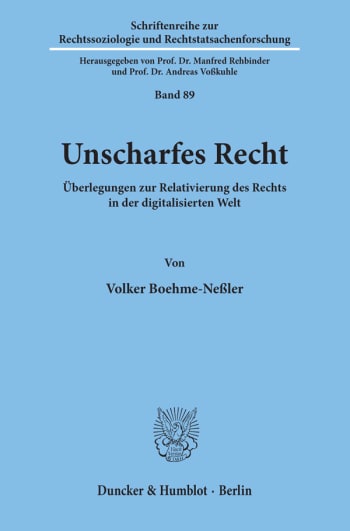 Cover: Unscharfes Recht