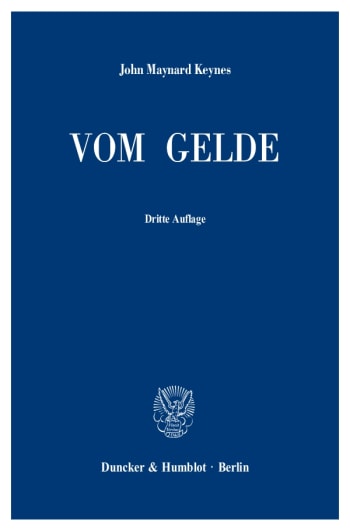 Cover: Vom Gelde (A Treatise on Money)