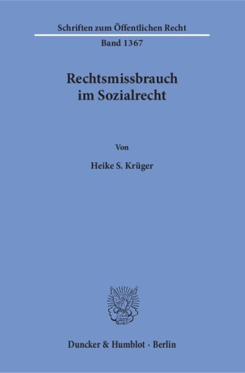 Cover: Rechtsmissbrauch im Sozialrecht