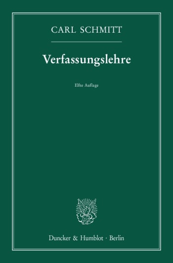 Cover: Verfassungslehre