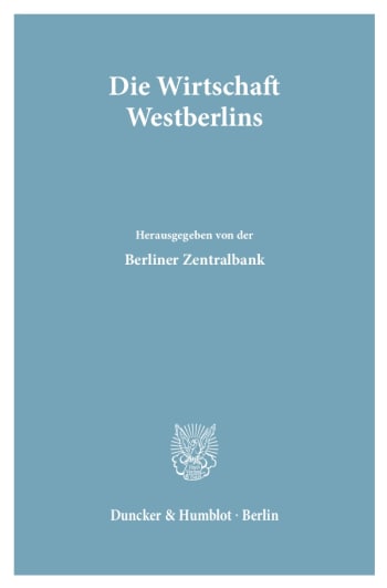 Cover: Die Wirtschaft Westberlins