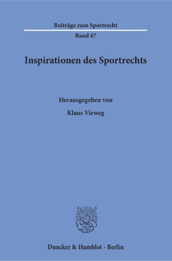 Cover: Inspirationen des Sportrechts