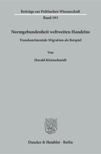 Cover: Normgebundenheit weltweiten Handelns