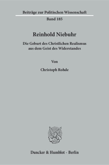 Cover: Reinhold Niebuhr