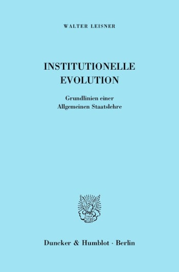 Cover: Institutionelle Evolution