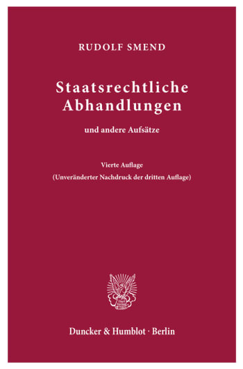 Cover: Staatsrechtliche Abhandlungen