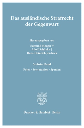 Cover: Das ausländische Strafrecht der Gegenwart