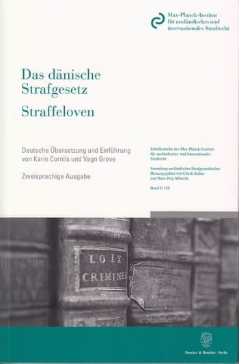 Cover: Das dänische Strafgesetz / Straffeloven