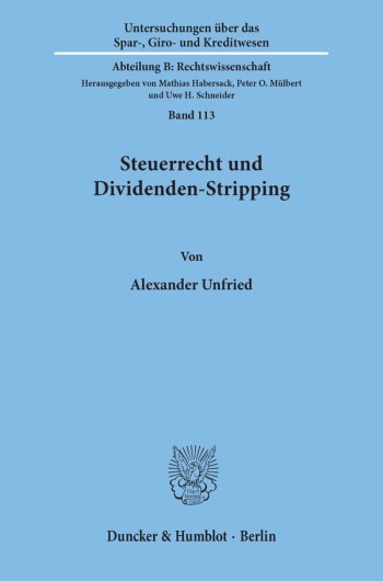 Cover: Steuerrecht und Dividenden-Stripping