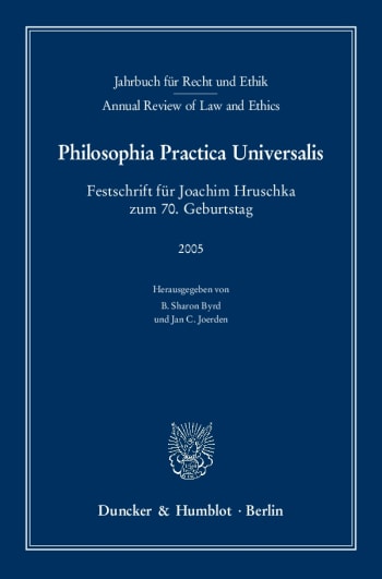 Cover: Jahrbuch für Recht und Ethik / Annual Review of Law and Ethics