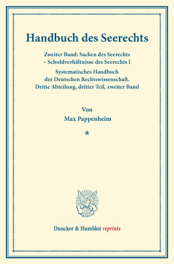 Cover: Handbuch des Seerechts