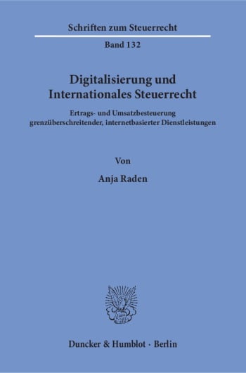 Cover: Digitalisierung und Internationales Steuerrecht