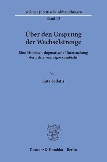 Cover: Berliner Juristische Abhandlungen (BJA)
