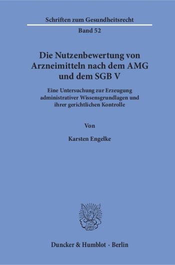 Cover: Schriften zum Gesundheitsrecht (SGR)