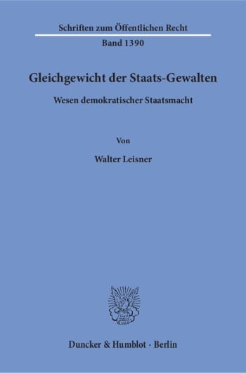 Cover: Gleichgewicht der Staats-Gewalten