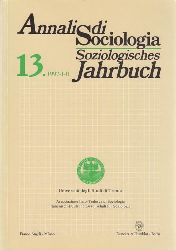 Cover: Annali di Sociologia / Soziologisches Jahrbuch