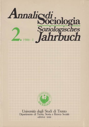 Cover: Annali di Sociologia / Soziologisches Jahrbuch
