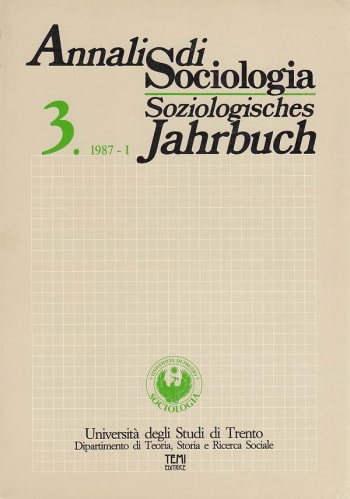 Cover: Annali di Sociologia / Soziologisches Jahrbuch