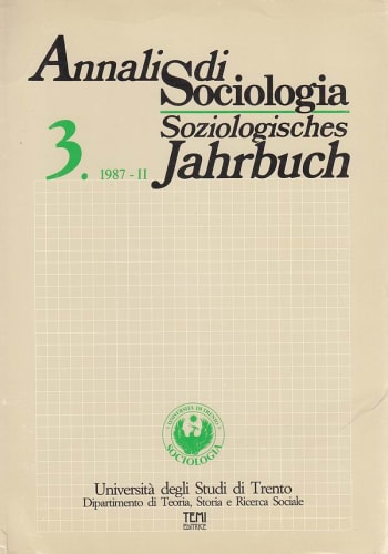 Cover: Annali di Sociologia / Soziologisches Jahrbuch