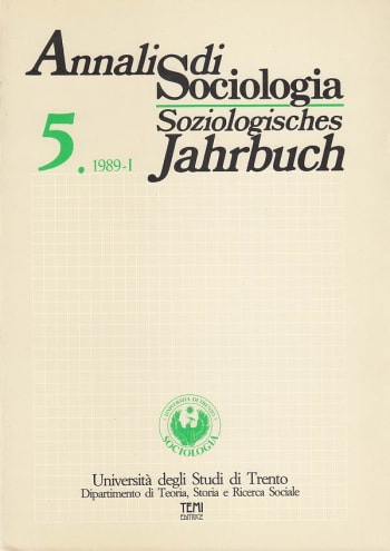 Cover: Annali di Sociologia / Soziologisches Jahrbuch