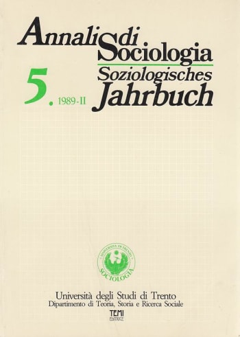 Cover: Annali di Sociologia / Soziologisches Jahrbuch