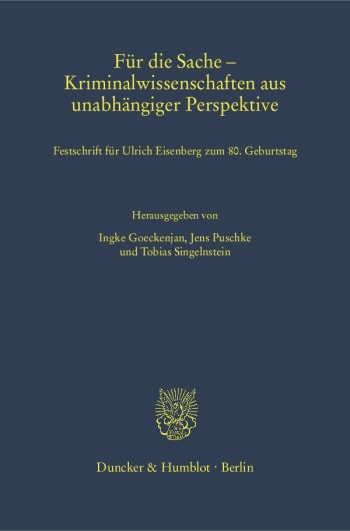 Cover: Für die Sache – Kriminalwissenschaften aus unabhängiger Perspektive