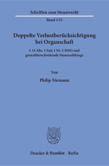 Cover: Doppelte Verlustberücksichtigung bei Organschaft