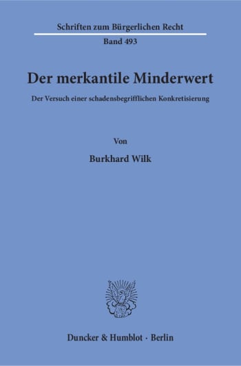 Cover: Der merkantile Minderwert