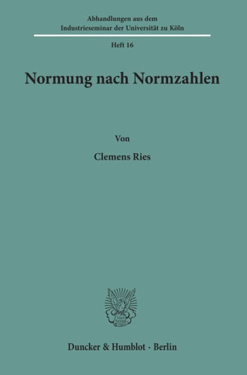 Cover: Normung nach Normzahlen