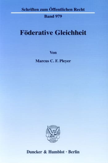 Cover: Föderative Gleichheit