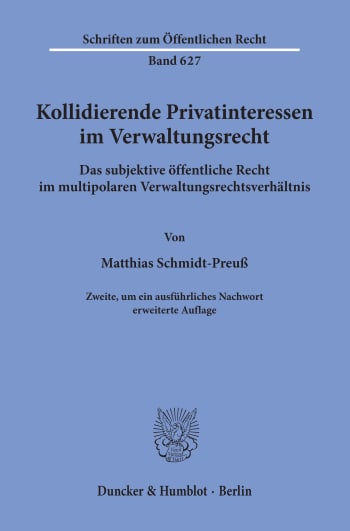 Cover: Kollidierende Privatinteressen im Verwaltungsrecht