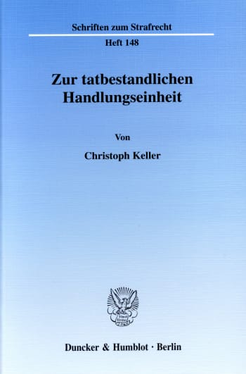 Cover: Zur tatbestandlichen Handlungseinheit