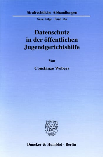 Cover: Datenschutz in der öffentlichen Jugendgerichtshilfe