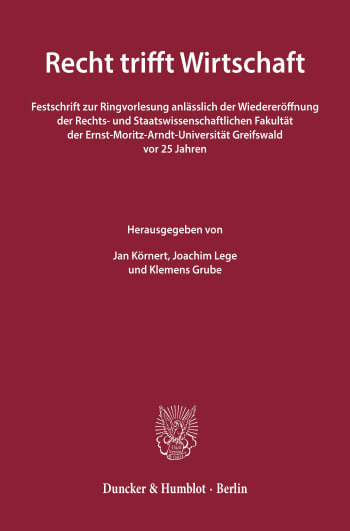 Cover: Recht trifft Wirtschaft