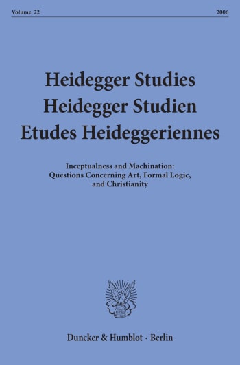 Cover: Heidegger Studies / Heidegger Studien / Etudes Heideggeriennes