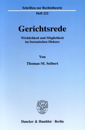 Cover: Gerichtsrede