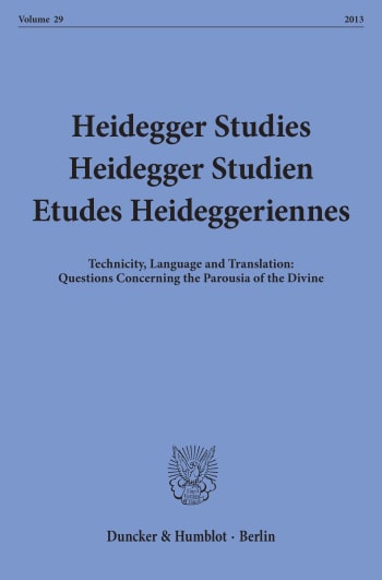 Cover: Heidegger Studies / Heidegger Studien / Etudes Heideggeriennes