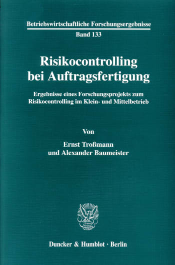 Cover: Risikocontrolling bei Auftragsfertigung