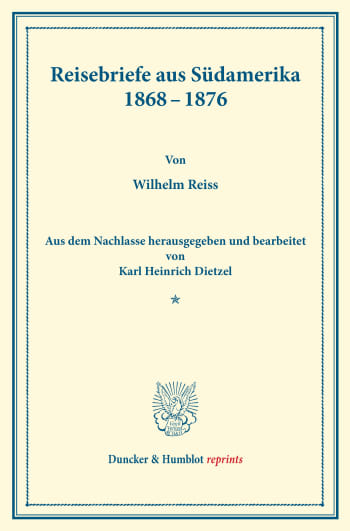 Cover: Reisebriefe aus Südamerika 1868–1876