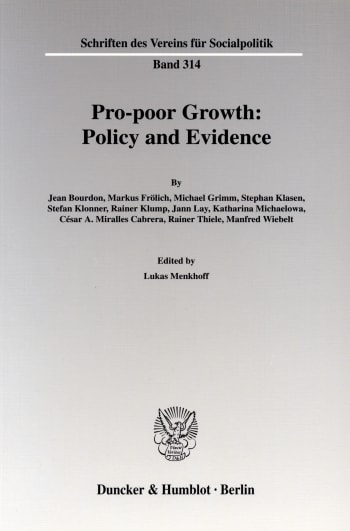 Cover: Pro-poor Growth: Policy and Evidence